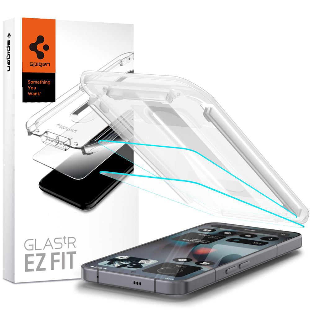 Spigen Folie de protectie Spigen (set de 2) Glas.tR EZ-FIT (AGL10165) compatibil cu Nothing Phone (3), Transparent