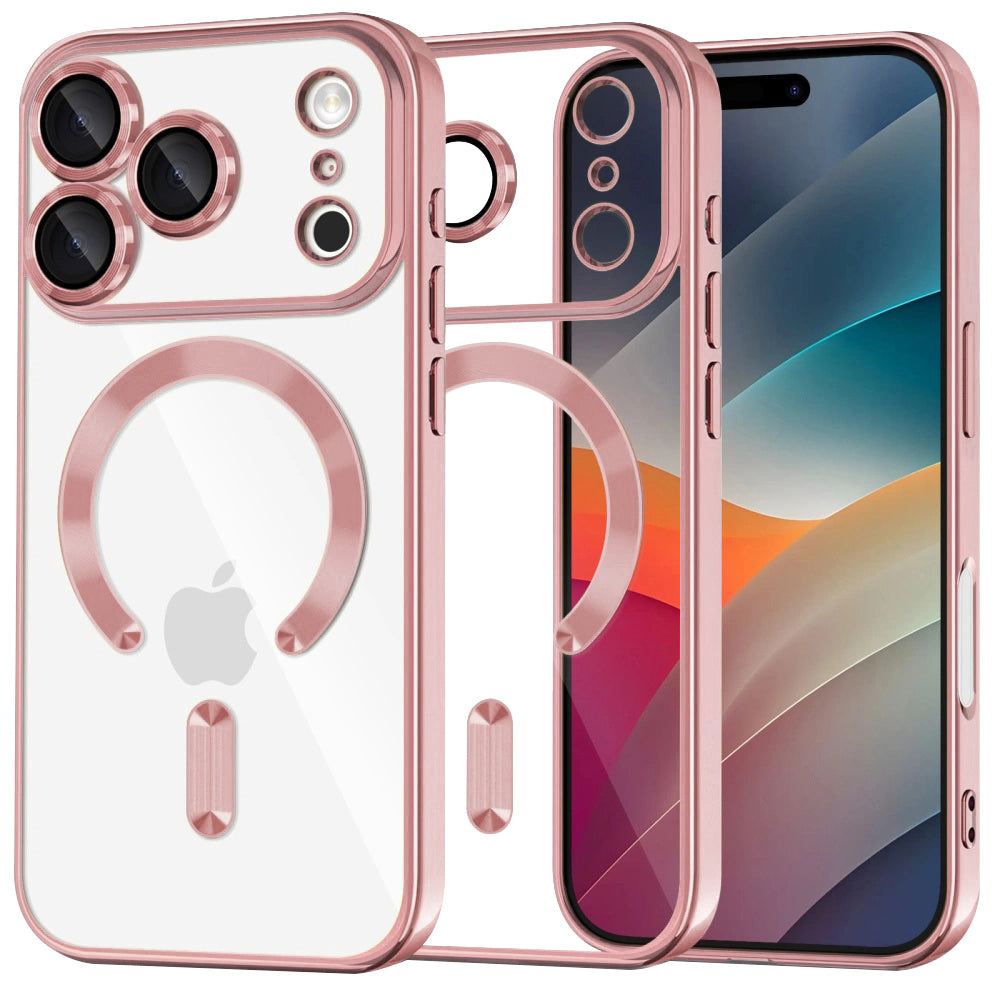 Husa pentru iPhone 17 Pro Max - Techsuit Luxury Crystal MagSafe - Pink