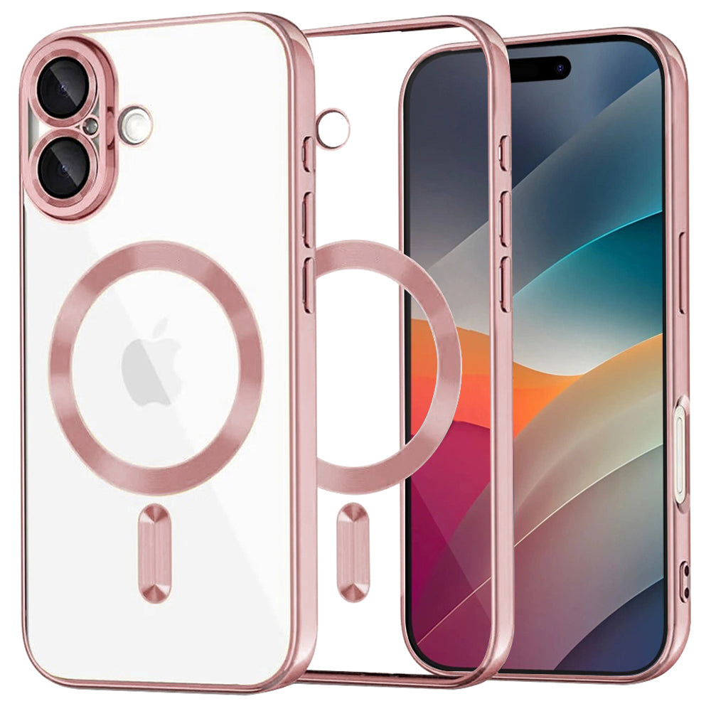 Husa pentru iPhone 17 - Techsuit Luxury Crystal MagSafe - Pink