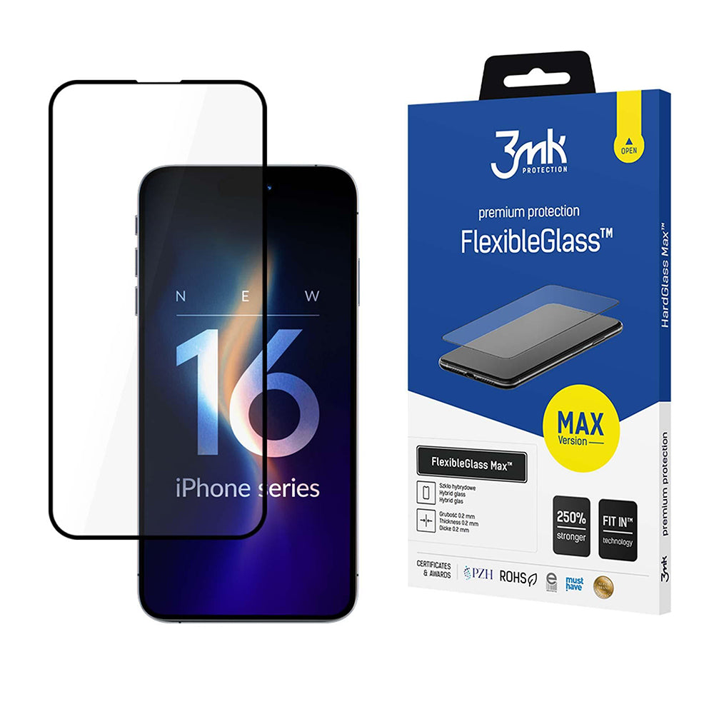 3mk - FlexibleGlass Max - iPhone 16 Pro - Black