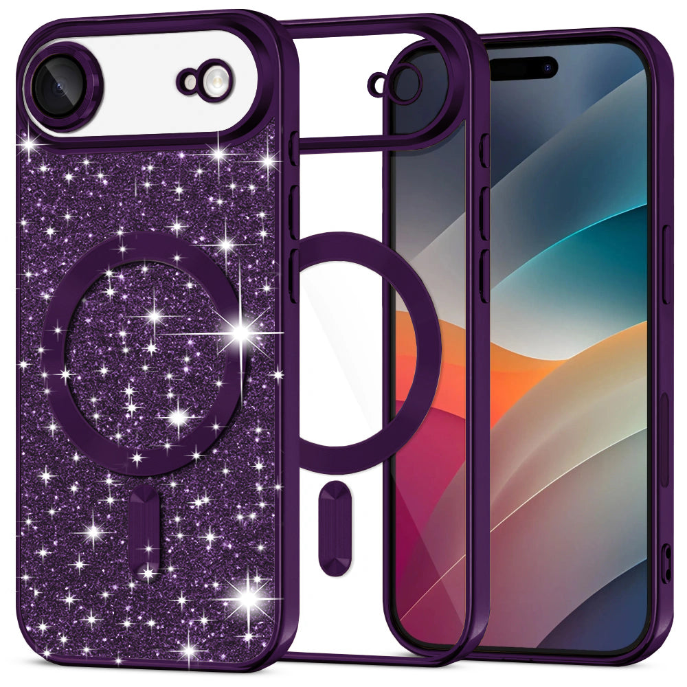 Techsuit - Luxury Glitter MagSafe - iPhone 17 Air - Deep Purple