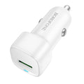 Borofone - Car Charger Cloud (BZ34) - USB, Single Port, 18W (QC/FCP/AFC), ABS, for 12-24V - White