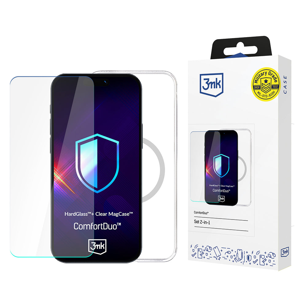 3mk - [Pack] ComfortDuo Glass + MagCase - iPhone 16 Pro Max - Clear