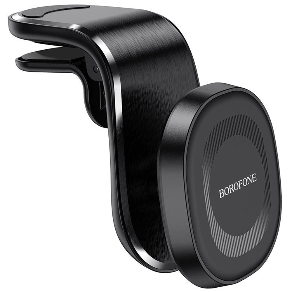 Borofone - Car Holder Kyle (BH40) - for Air Vent, Aluminum Alloy + ABS + Silicone, N38 Magnets, 4.7 - 6.5" - Black