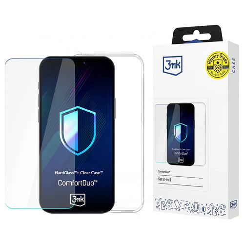 3mk - [Pack] ComfortDuo Glass + Case - iPhone 16 - Clear