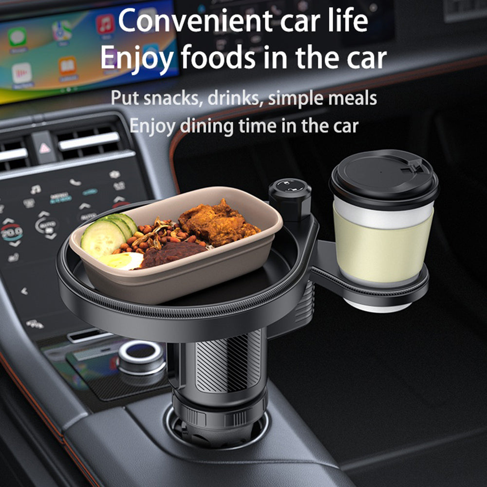 Yesido - 3in1 Car Cup Holder (C180) - Adjustable Rotation Base, Storage Expansion, Easy Installation, Firmly Fixed - Bla