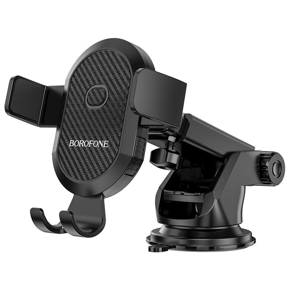 Borofone - Car Holder Amazing Bay (BH39) - with Suction Cup, for Dashboard/Windshield, 4.5-6.5" Phone - Black