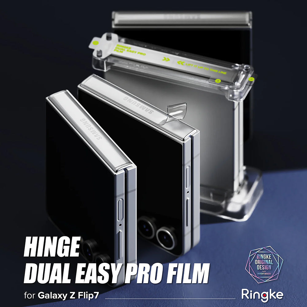 Ringke - Hinge Dual Easy Pro Film (2 pack) - Samsung Galaxy Z Flip7 - Clear
