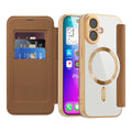 Techsuit - SmartMag Book Case - iPhone 17 - Brown