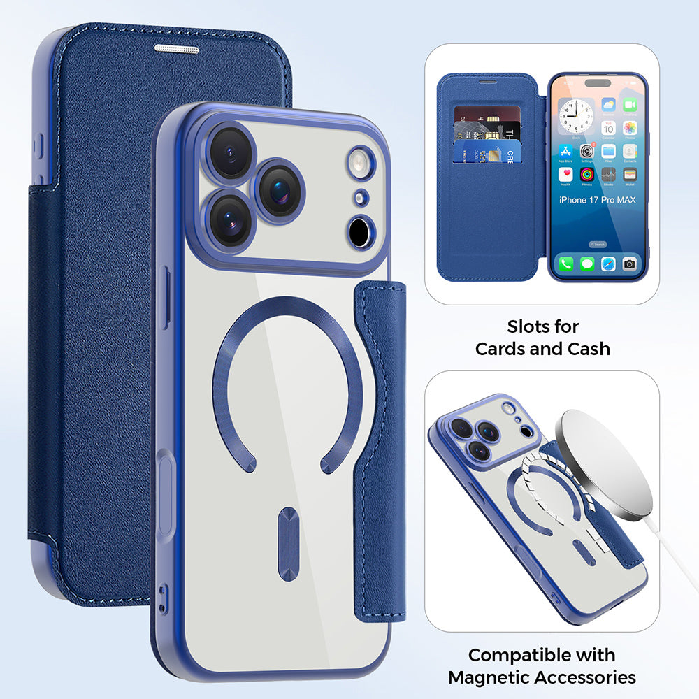 Techsuit - SmartMag Book Case - iPhone 17 Pro Max - Blue