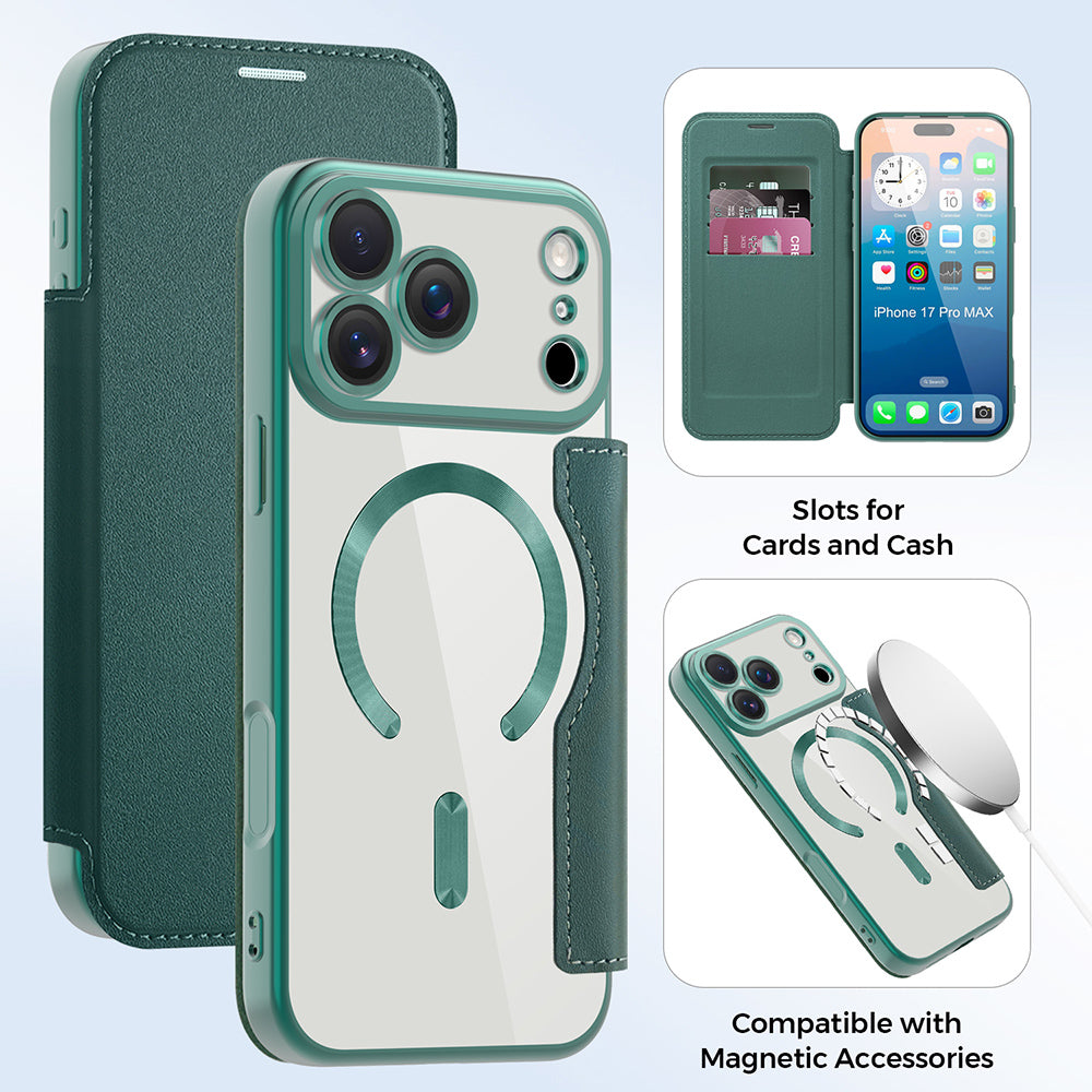 Techsuit - SmartMag Book Case - iPhone 17 Pro Max - Green