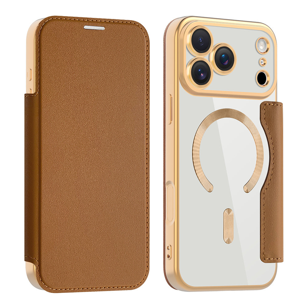Techsuit - SmartMag Book Case - iPhone 17 Pro Max - Brown