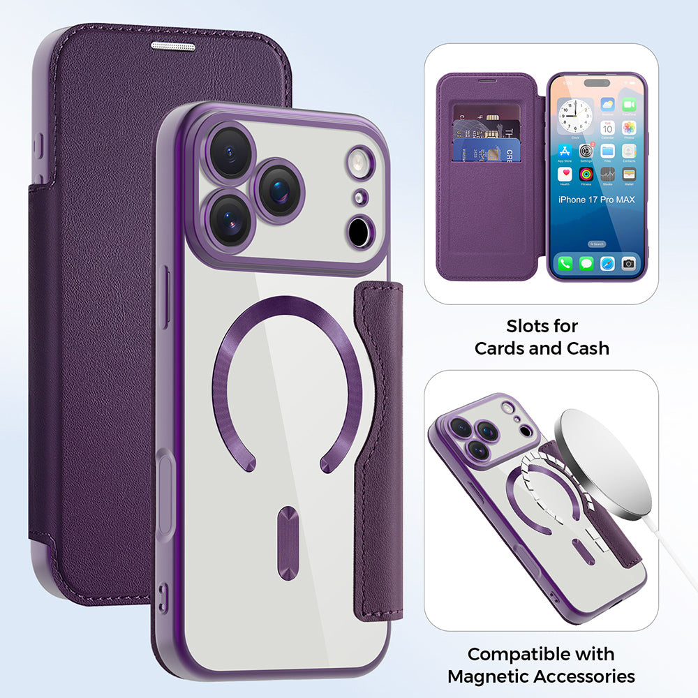 Techsuit - SmartMag Book Case - iPhone 17 Pro - Purple