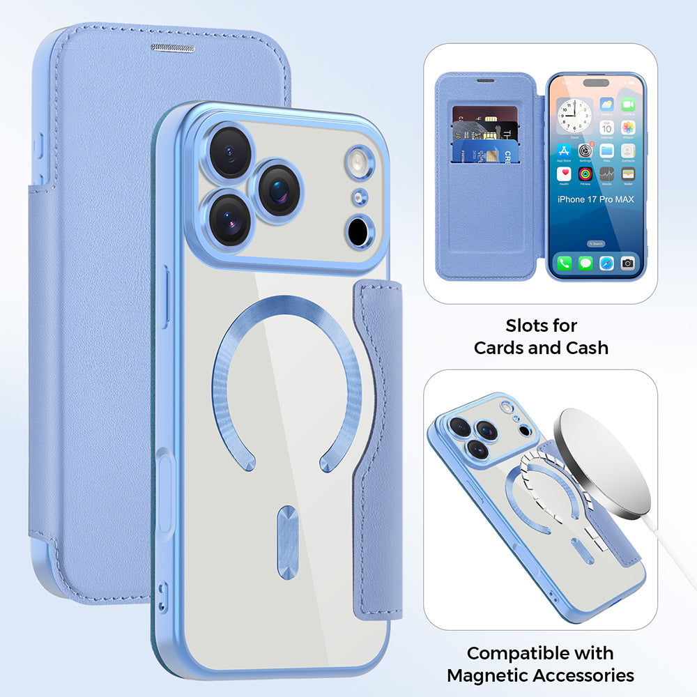 Techsuit - SmartMag Book Case - iPhone 17 Pro - Light Blue