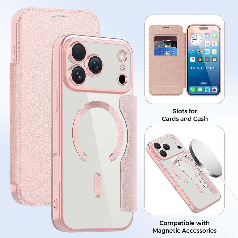 Techsuit - SmartMag Book Case - iPhone 17 Pro - Pink