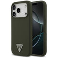 Husa pentru iPhone 17 Pro - Guess Silicone Triangle Logo MagSafe (GUHMP17LSCTRLMA) - Khaki