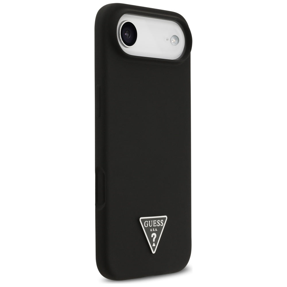 Husa pentru iPhone 17 Air - Guess Silicone Triangle Logo MagSafe (GUHMP17MSCTRLMK) - Black