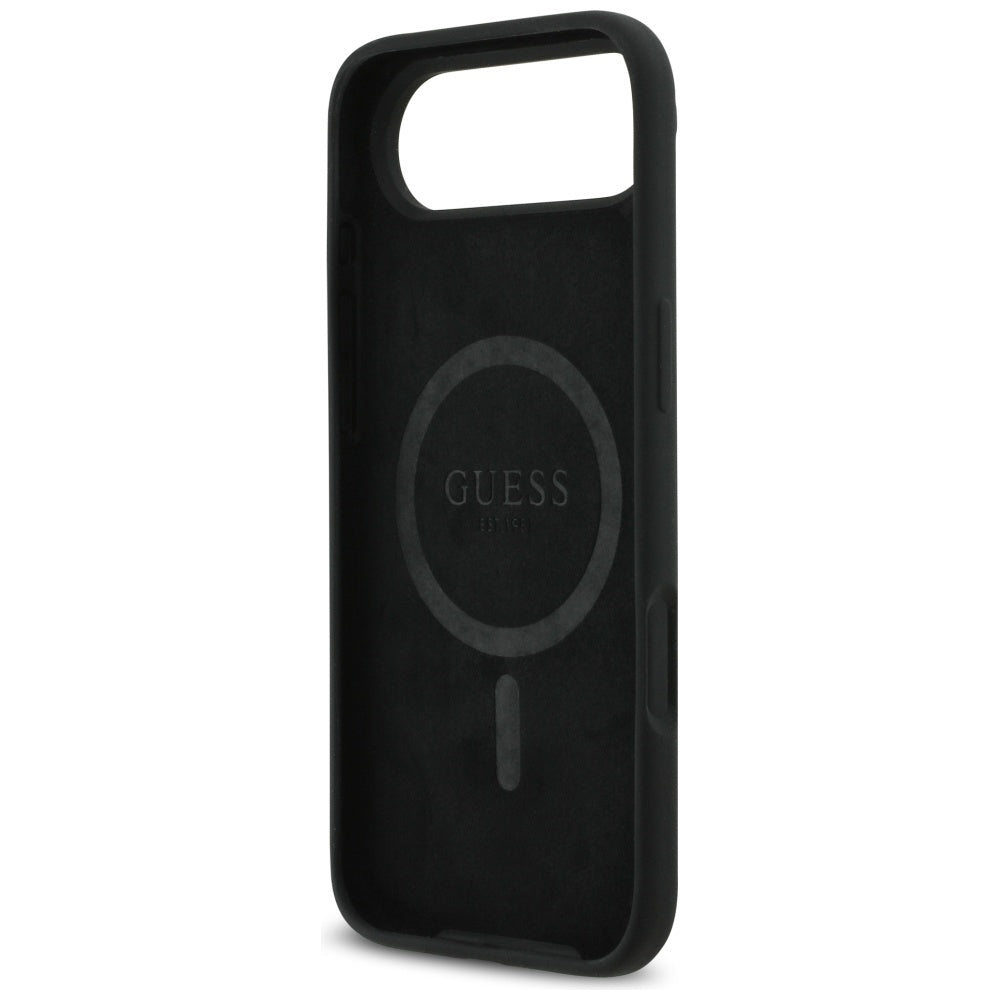 Husa pentru iPhone 17 Air - Guess Silicone Triangle Logo MagSafe (GUHMP17MSCTRLMK) - Black