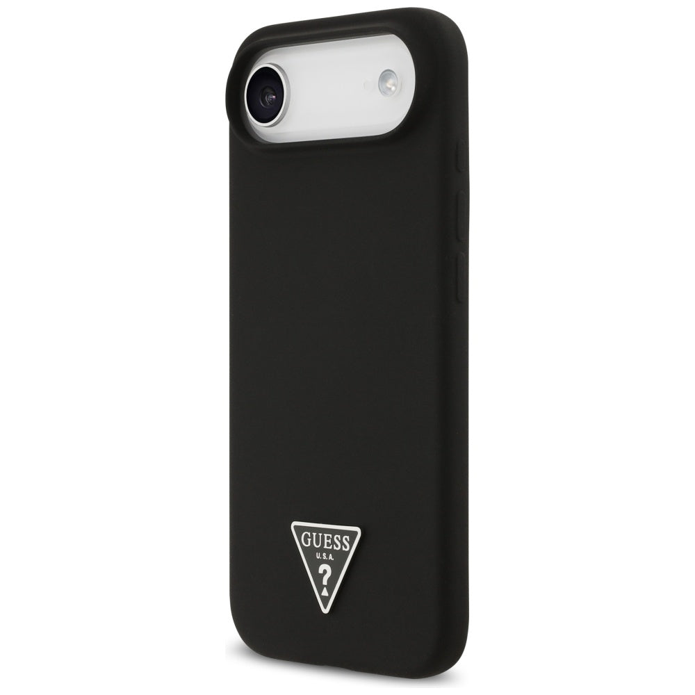 Husa pentru iPhone 17 Air - Guess Silicone Triangle Logo MagSafe (GUHMP17MSCTRLMK) - Black