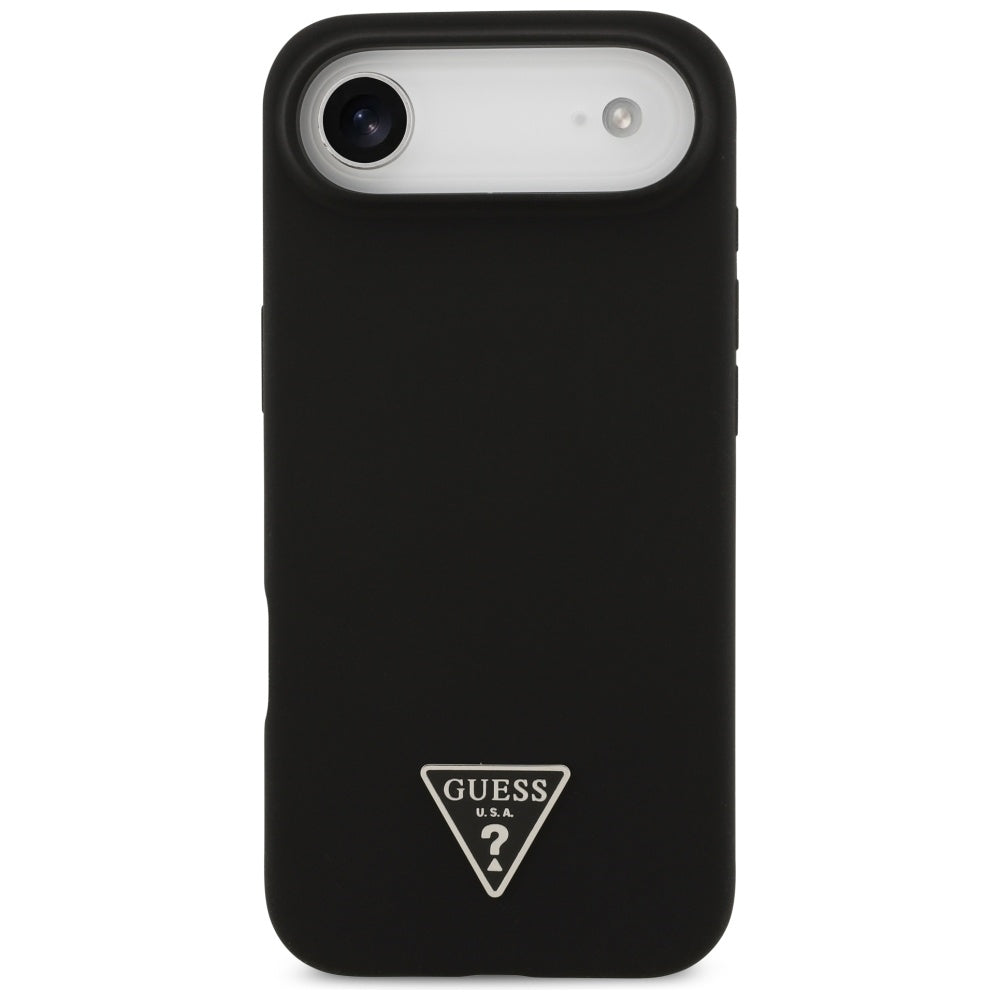 Husa pentru iPhone 17 Air - Guess Silicone Triangle Logo MagSafe (GUHMP17MSCTRLMK) - Black