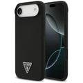Husa pentru iPhone 17 Air - Guess Silicone Triangle Logo MagSafe (GUHMP17MSCTRLMK) - Black