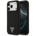 Husa pentru iPhone 17 Pro - Guess Silicone Triangle Logo MagSafe (GUHMP17LSCTRLMK) - Black