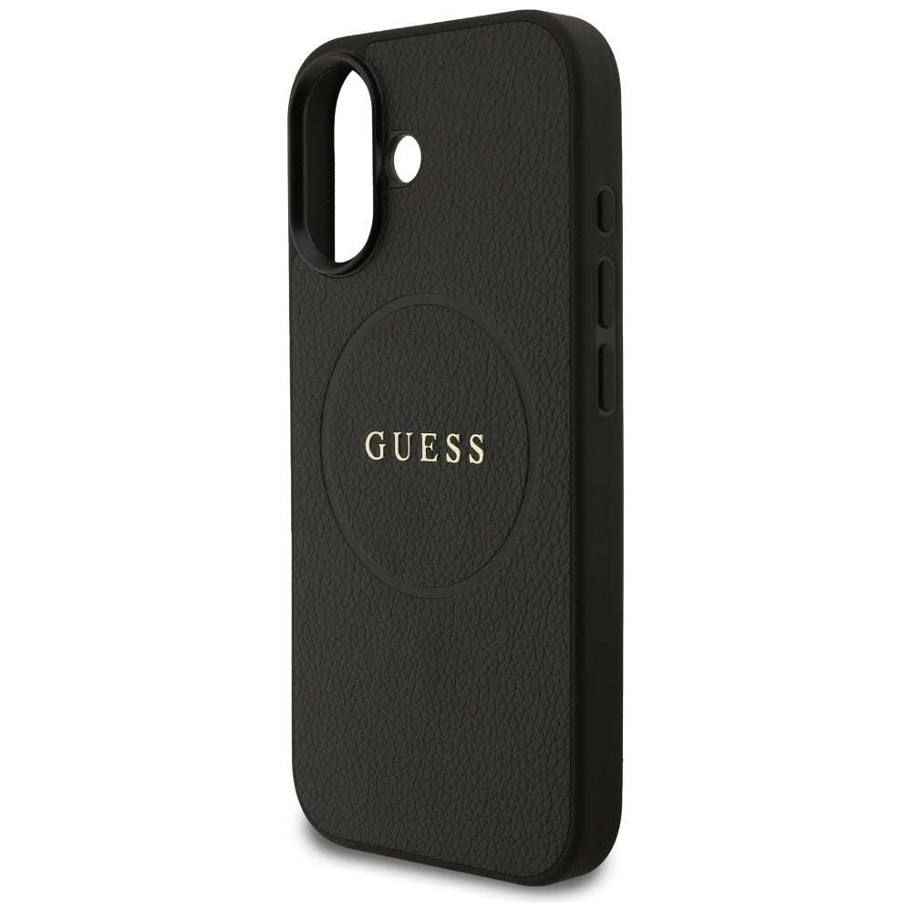 Guess - Grained Gold Ring MagSafe (GUHMP17SPGHSMMK) - iPhone 17 - Black