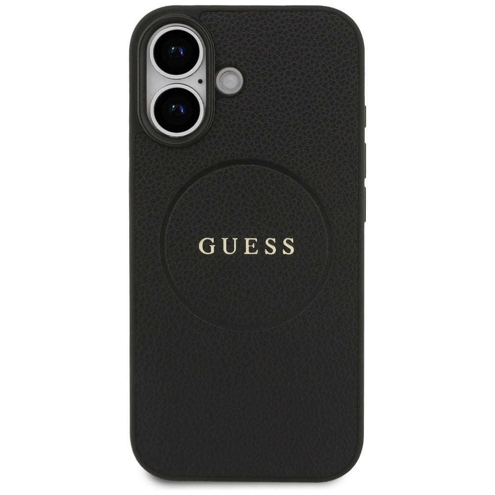 Guess - Grained Gold Ring MagSafe (GUHMP17SPGHSMMK) - iPhone 17 - Black