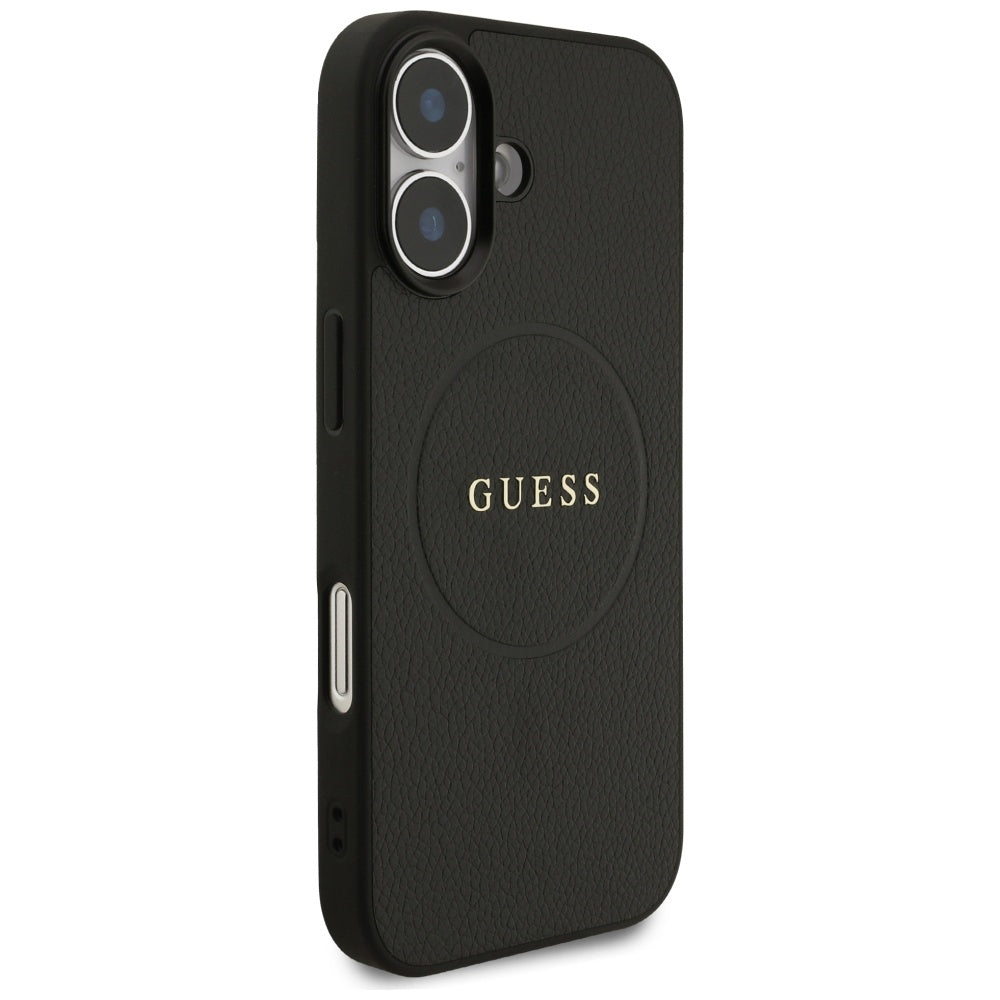 Guess - Grained Gold Ring MagSafe (GUHMP17SPGHSMMK) - iPhone 17 - Black