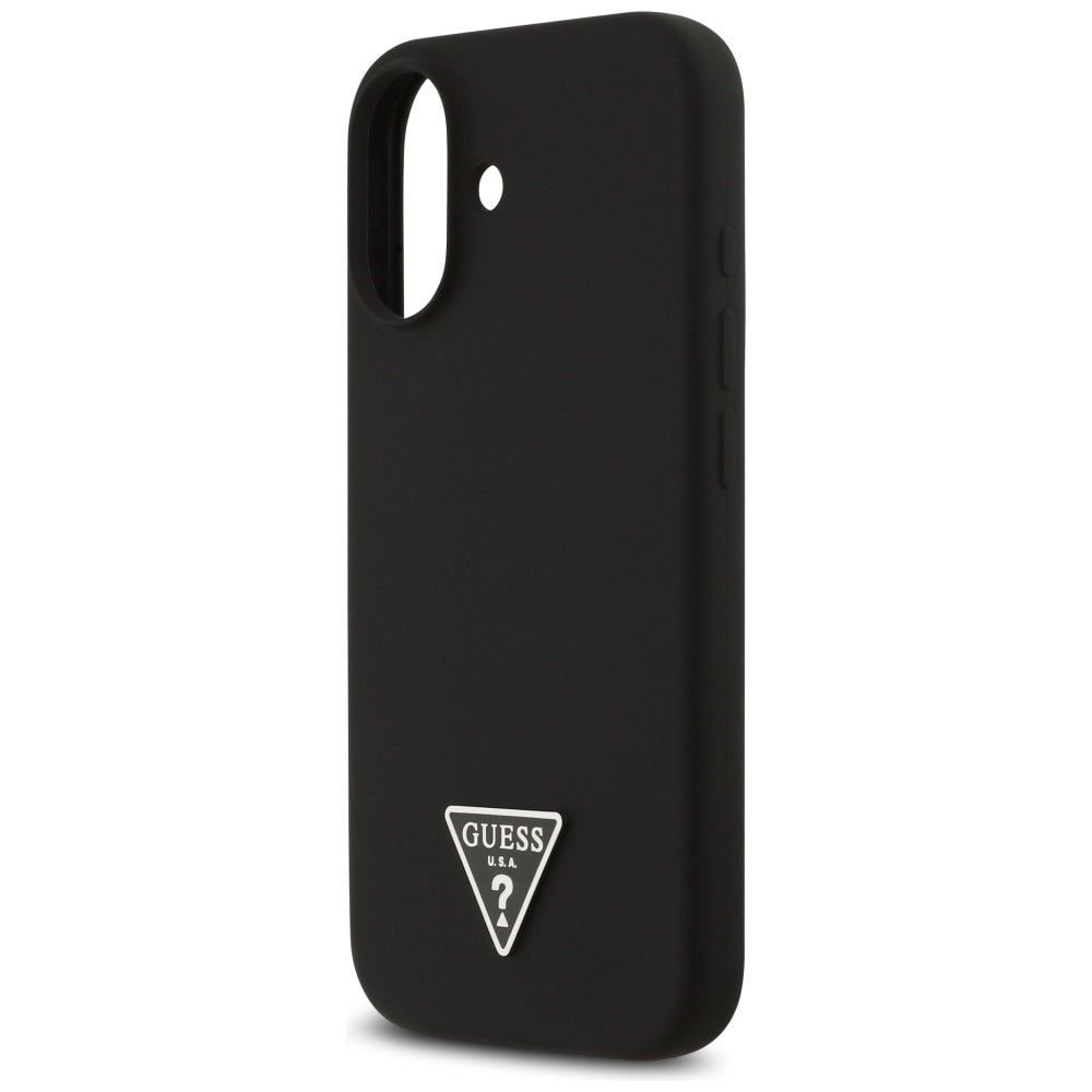 Husa pentru iPhone 17 - Guess Silicone Triangle Logo MagSafe (GUHMP17SSCTRLMK) - Black