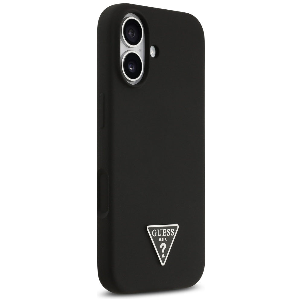 Husa pentru iPhone 17 - Guess Silicone Triangle Logo MagSafe (GUHMP17SSCTRLMK) - Black