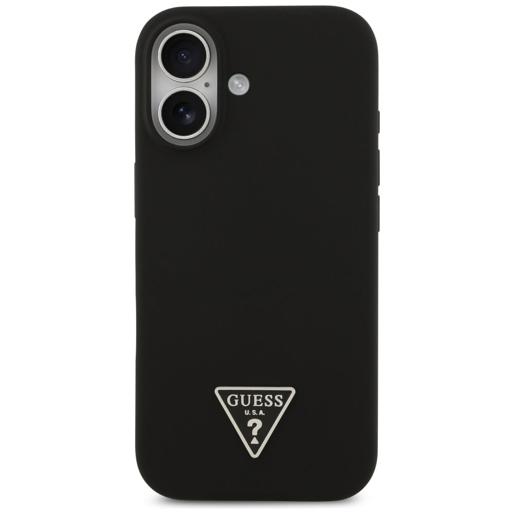 Husa pentru iPhone 17 - Guess Silicone Triangle Logo MagSafe (GUHMP17SSCTRLMK) - Black