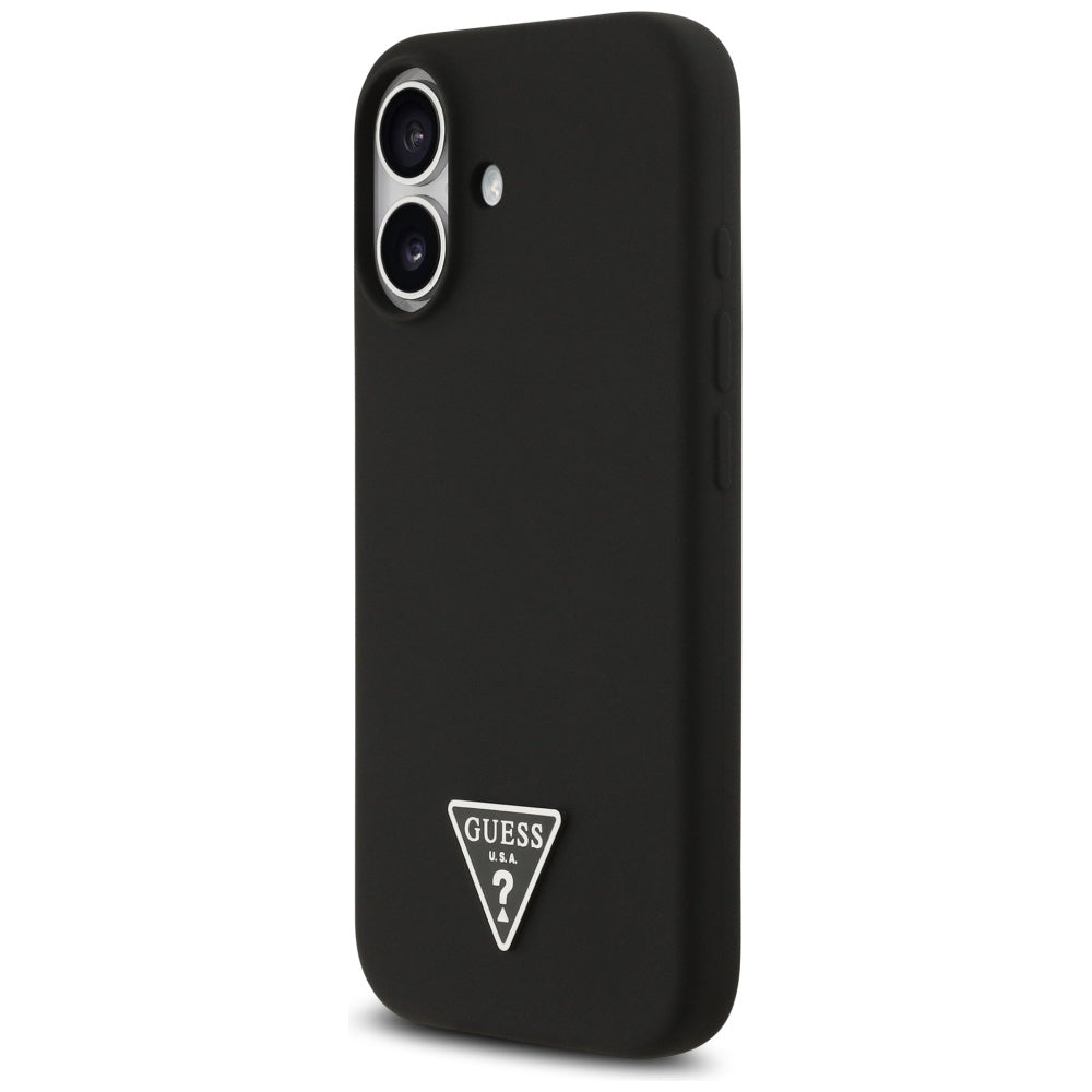 Husa pentru iPhone 17 - Guess Silicone Triangle Logo MagSafe (GUHMP17SSCTRLMK) - Black