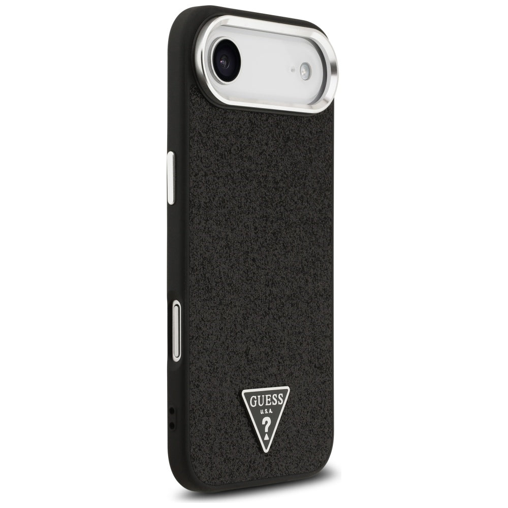 Guess - Glitter Triangle Logo MagSafe (GUHMP17MPFGTSCMK) - iPhone 17 Air - Black