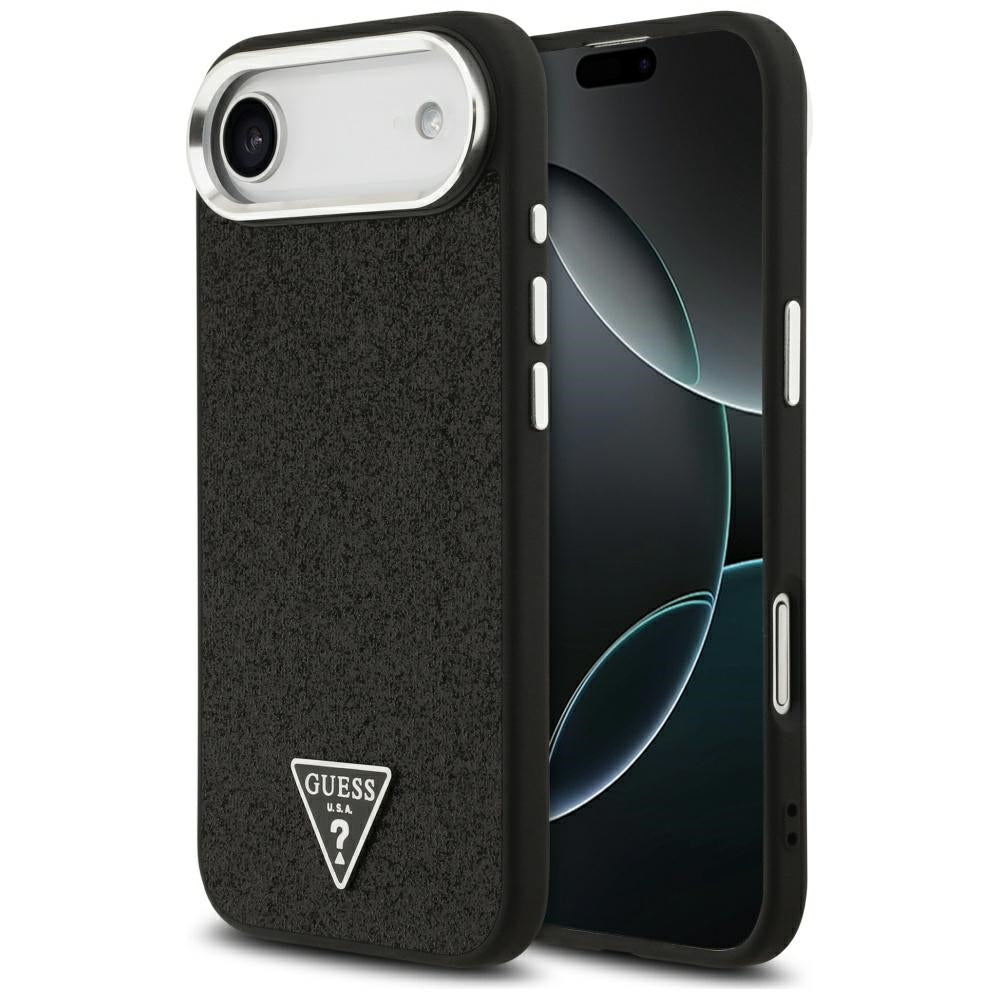 Guess - Glitter Triangle Logo MagSafe (GUHMP17MPFGTSCMK) - iPhone 17 Air - Black