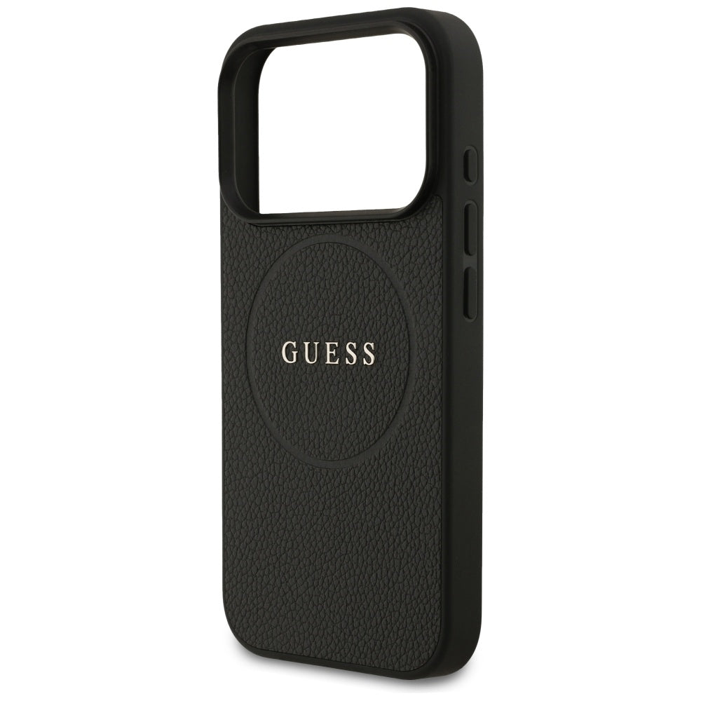 Guess - Grained Gold Ring MagSafe (GUHMP17XPGHSMMK) - iPhone 17 Pro Max - Black