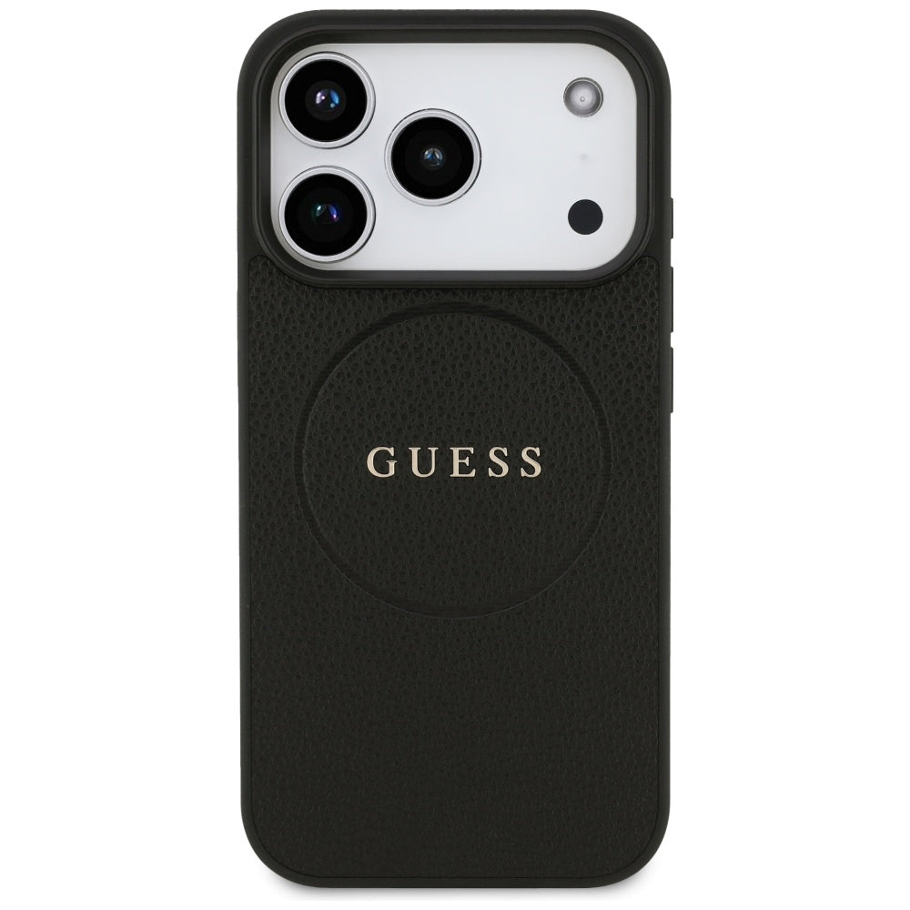 Guess - Grained Gold Ring MagSafe (GUHMP17XPGHSMMK) - iPhone 17 Pro Max - Black