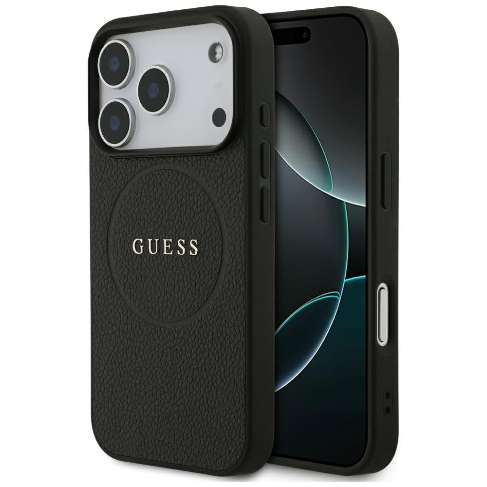 Guess - Grained Gold Ring MagSafe (GUHMP17XPGHSMMK) - iPhone 17 Pro Max - Black