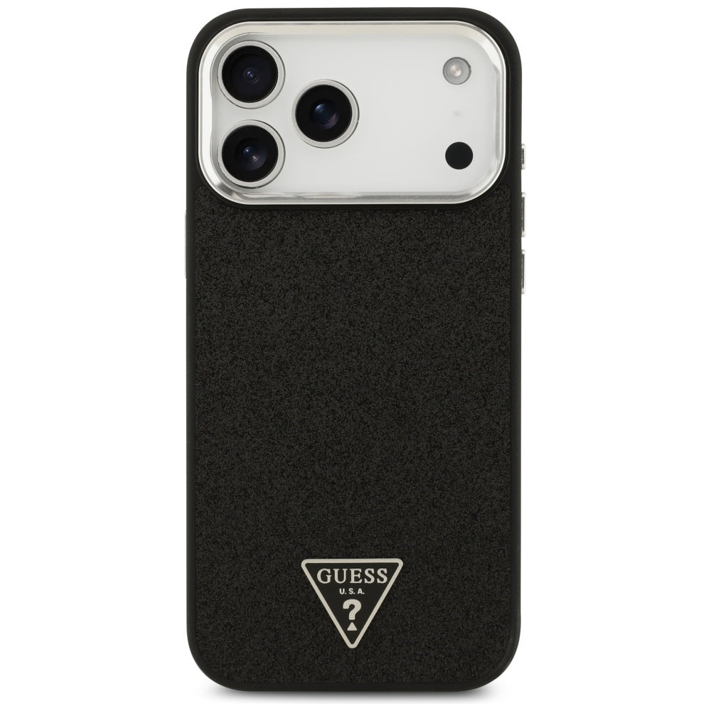 Guess - Glitter Triangle Logo MagSafe (GUHMP17XPFGTSCMK) - iPhone 17 Pro Max - Black