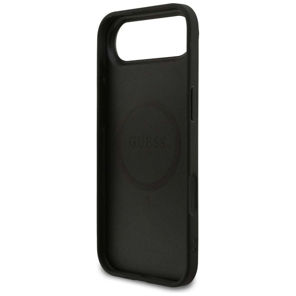 Guess - Grained Gold Ring MagSafe (GUHMP17MPGHSMMK) - iPhone 17 Air - Black