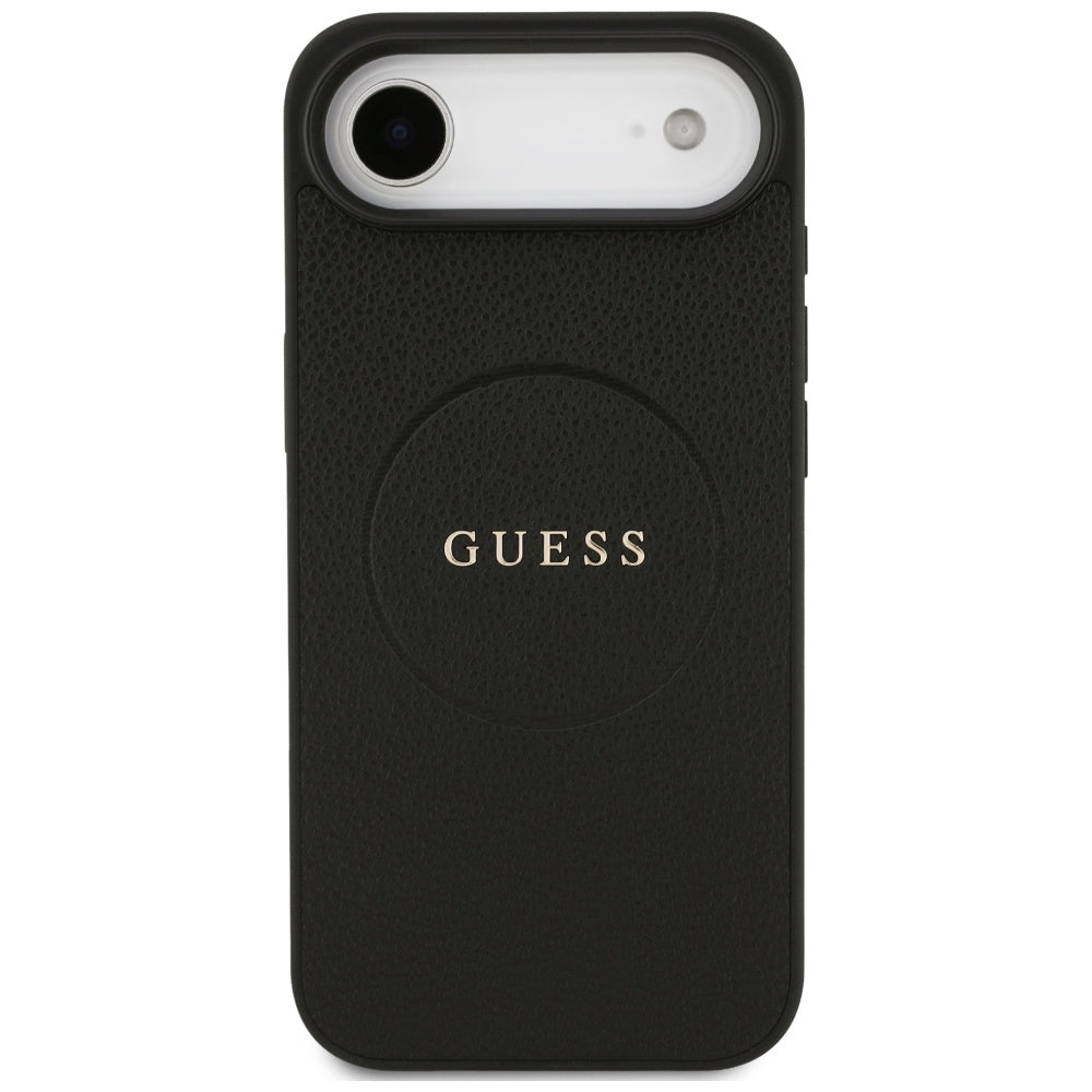 Guess - Grained Gold Ring MagSafe (GUHMP17MPGHSMMK) - iPhone 17 Air - Black