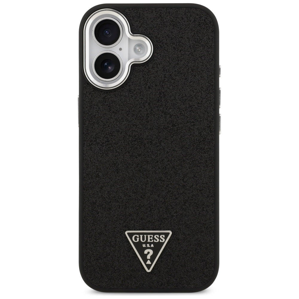 Guess - Glitter Triangle Logo MagSafe (GUHMP17SPFGTSCMK) - iPhone 17 - Black