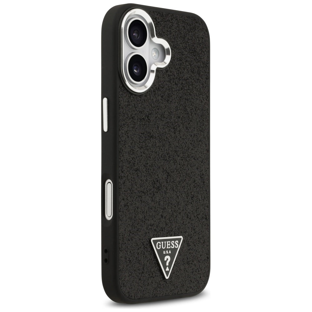 Guess - Glitter Triangle Logo MagSafe (GUHMP17SPFGTSCMK) - iPhone 17 - Black