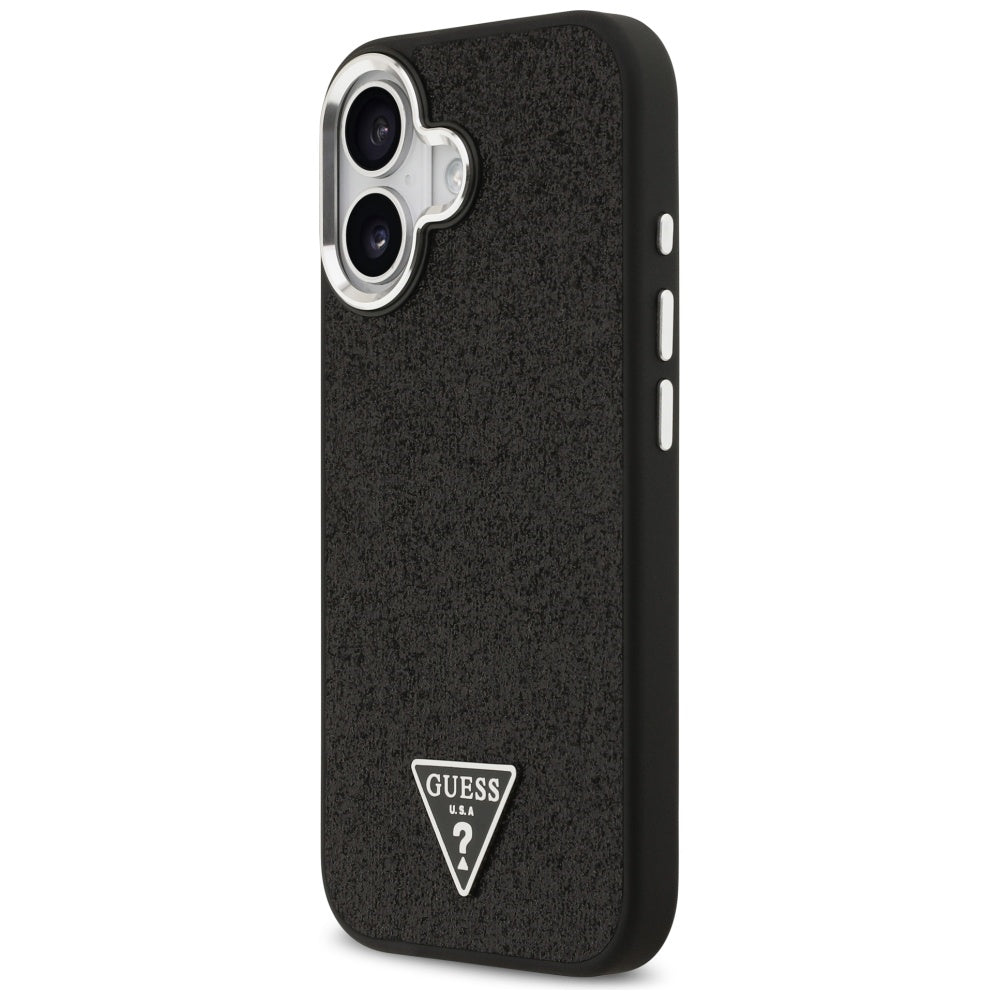 Guess - Glitter Triangle Logo MagSafe (GUHMP17SPFGTSCMK) - iPhone 17 - Black
