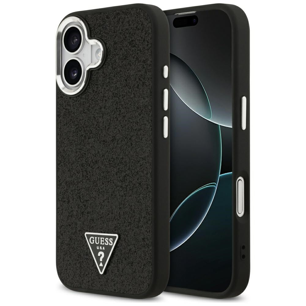Guess - Glitter Triangle Logo MagSafe (GUHMP17SPFGTSCMK) - iPhone 17 - Black
