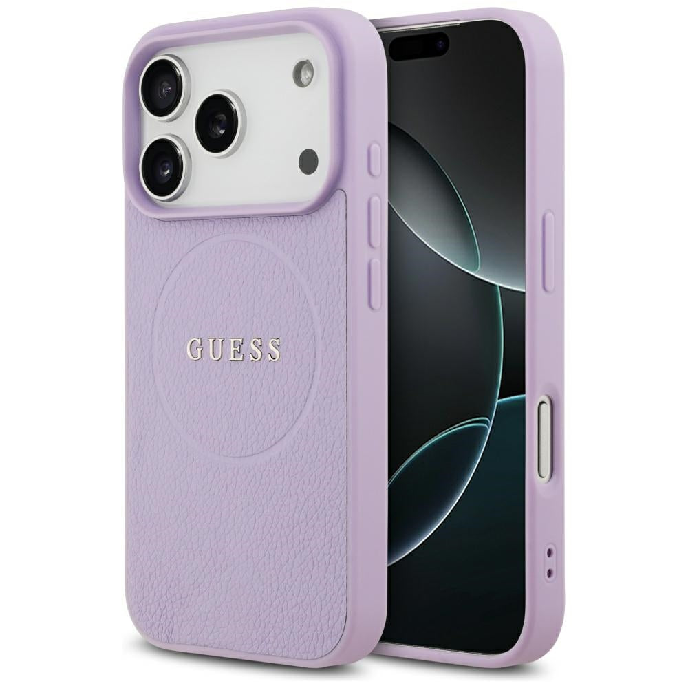 Guess - Grained Gold Ring MagSafe (GUHMP17LPGHSMMU) - iPhone 17 Pro - Purple