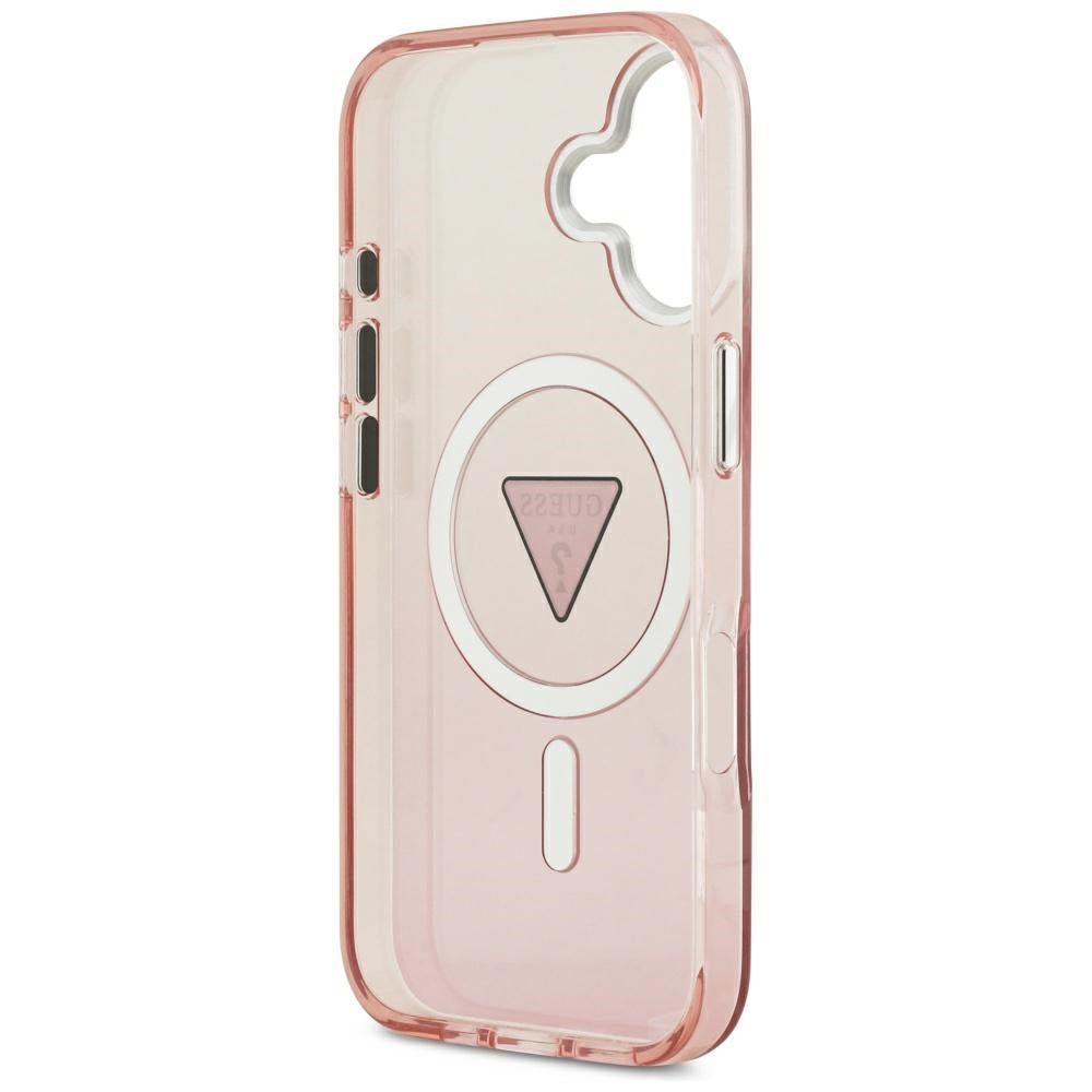 Husa pentru iPhone 17 - Guess IML Gradient Triangle Logo MagSafe (GUHMP17SHGTMLCGP) - Pink