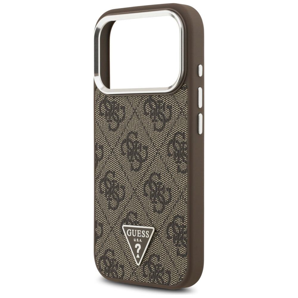 Husa pentru iPhone 17 Pro - Guess Hardcase 4G Triangle Logo MagSafe (GUHMP17LP4TSRCMW) - Brown