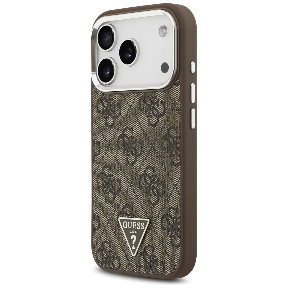 Husa pentru iPhone 17 Pro - Guess Hardcase 4G Triangle Logo MagSafe (GUHMP17LP4TSRCMW) - Brown