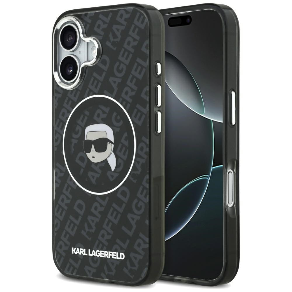 Husa de protectie Karl Lagerfeld IML MagSafe compatibil cu iPhone 17, Negru